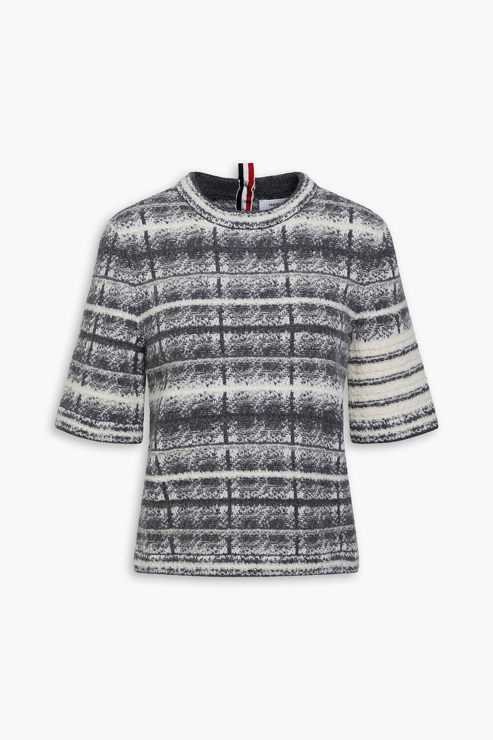 Thom Browne Tartan Sweater Sweater, Cardigans Gray In Gray