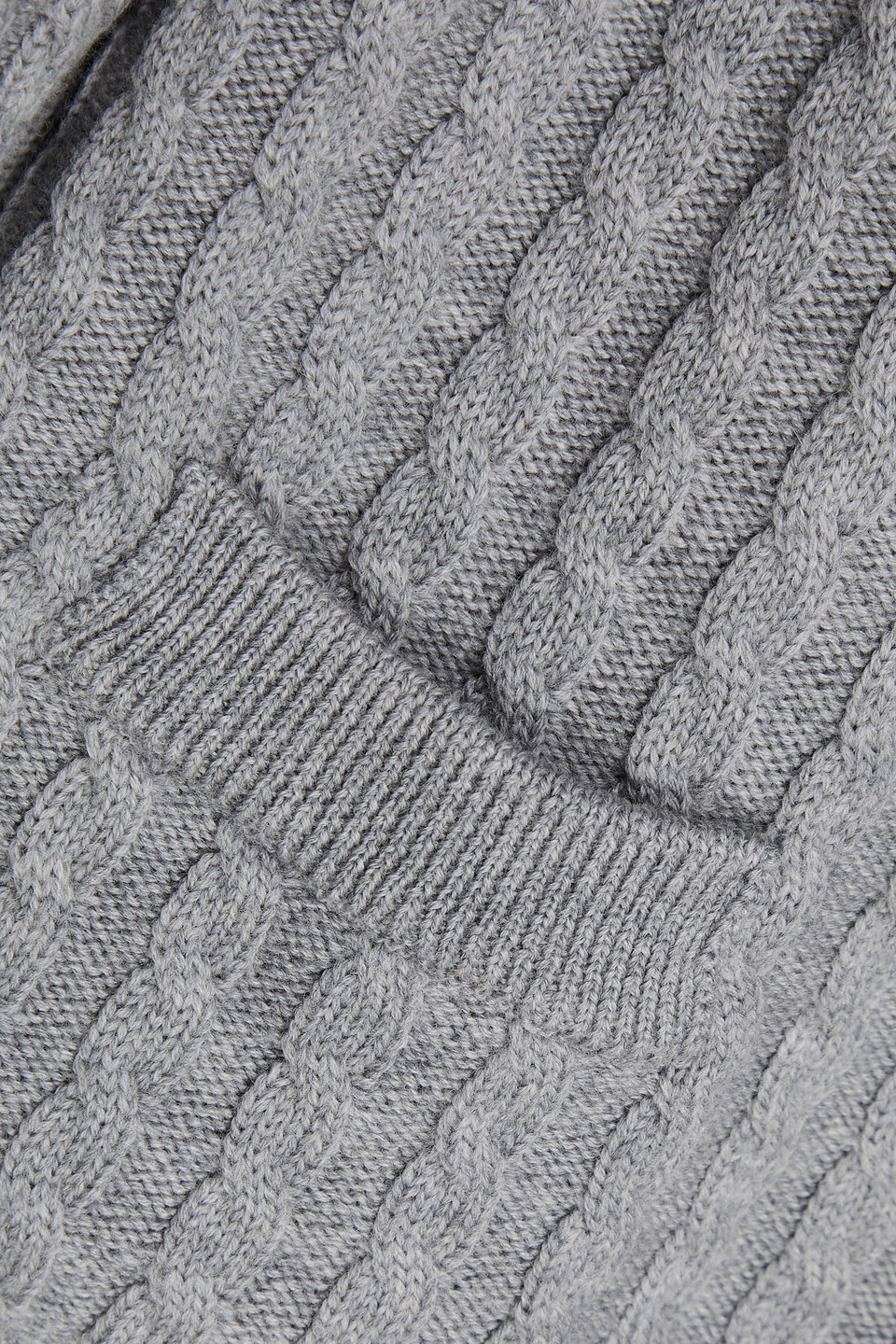 THOM BROWNE CABLE-KNIT WOOL CARDIGAN