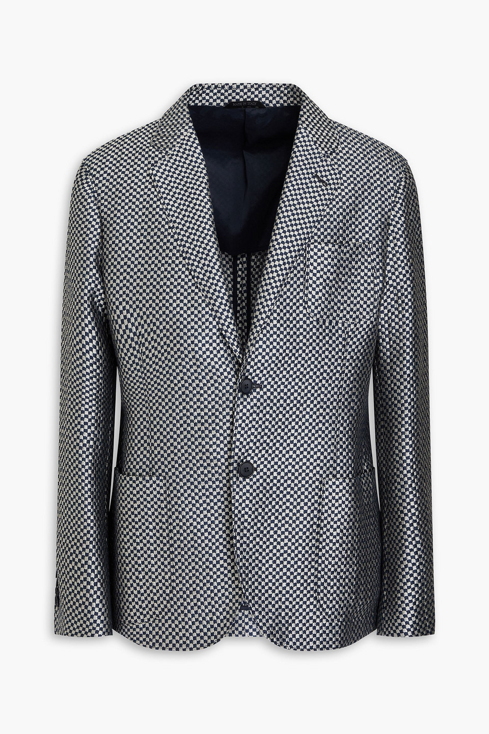 GIORGIO ARMANI GINGHAM JACQUARD BLAZER