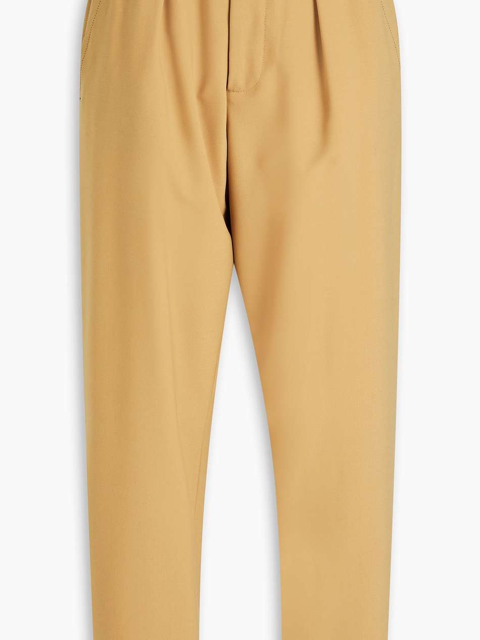 cropped woven tapered pants