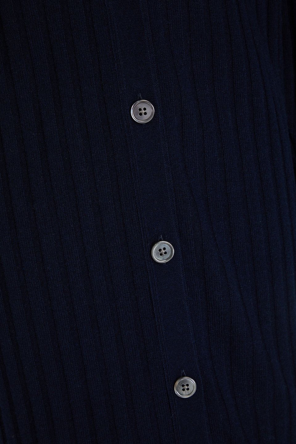 Thom Browne Long Rwb Ribbed Cardigan In Navy