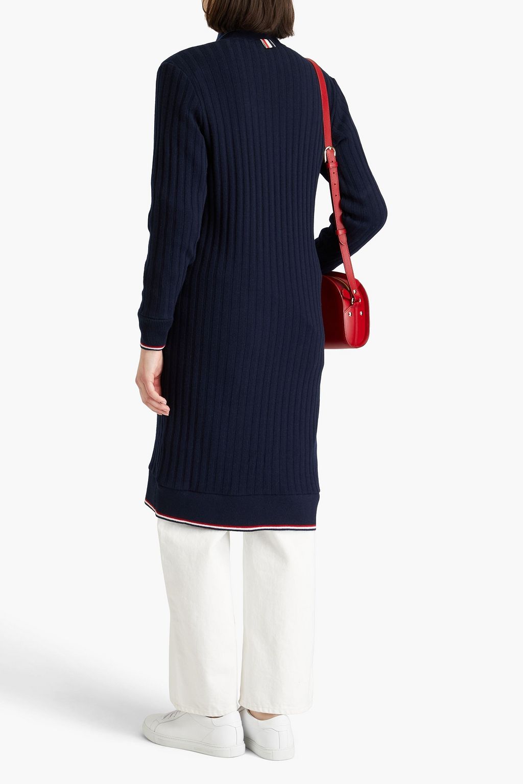 THOM BROWNE كارديغان من الكشمير بتصميم مضلّع