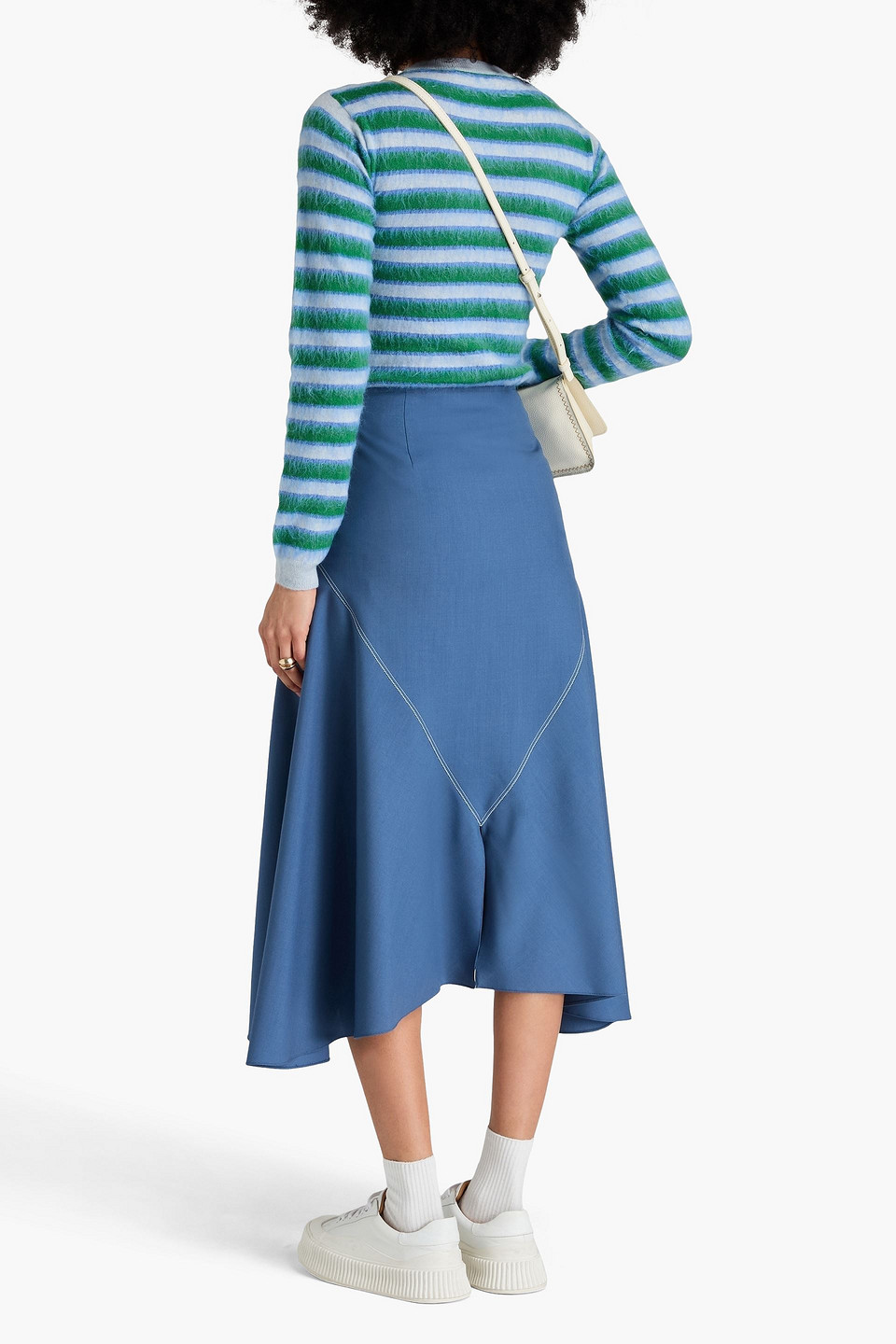 Marni Midirock Aus Wolle In Schieferblau