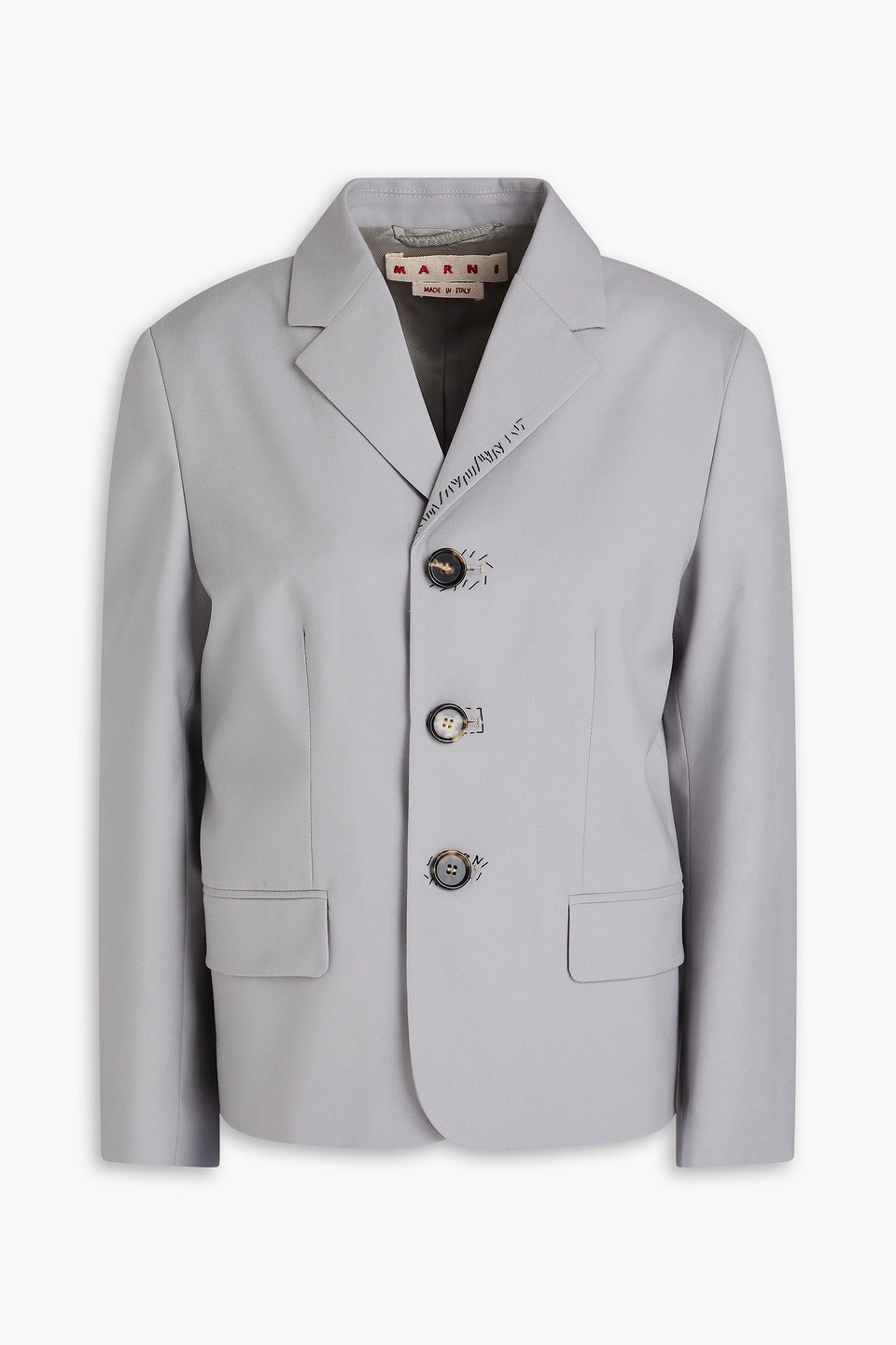 Marni Blazer Aus Wolle In Hellgrau