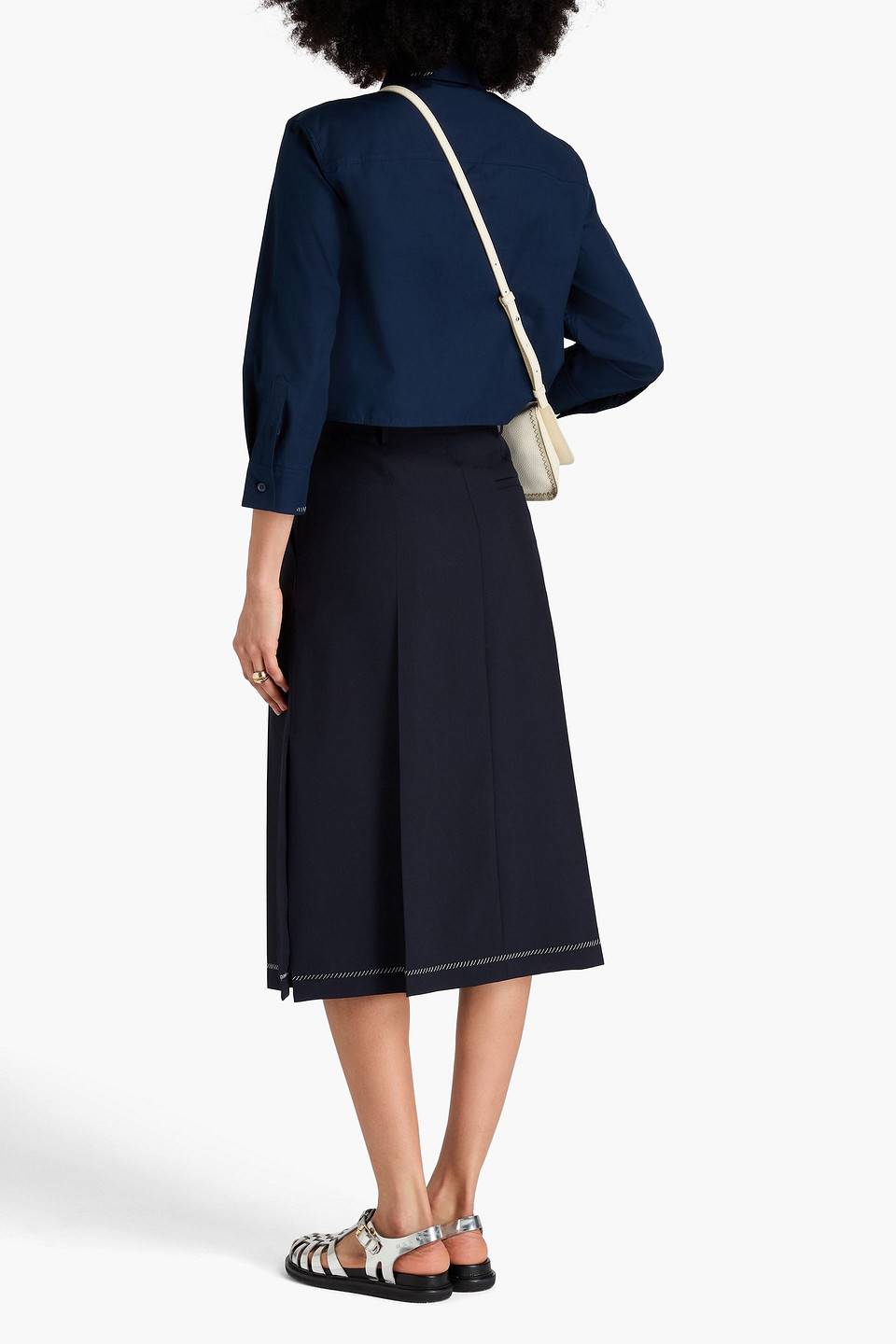Marni Midirock Aus Wolle In Marineblau