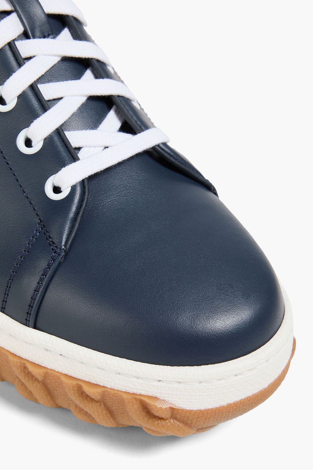 THOM BROWNE حذاء سنيكرز بطول فوق الكاحل من الجلد