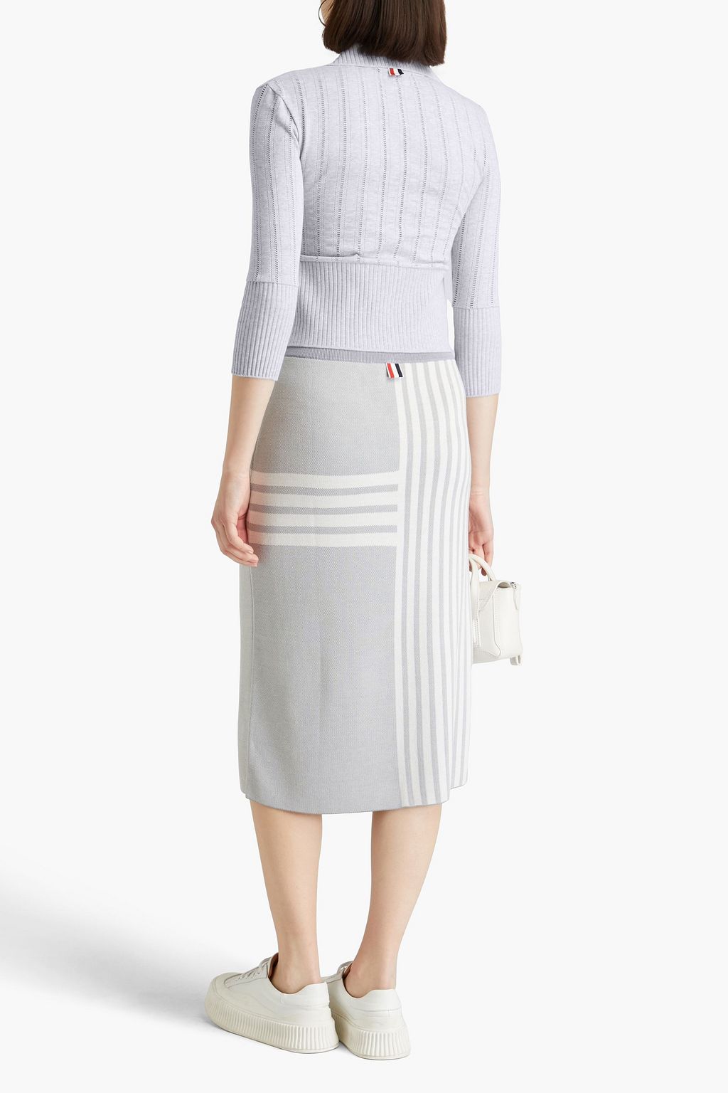 THOM BROWNE كارديغان من مزيج من القطن بحبكة بوانتيل