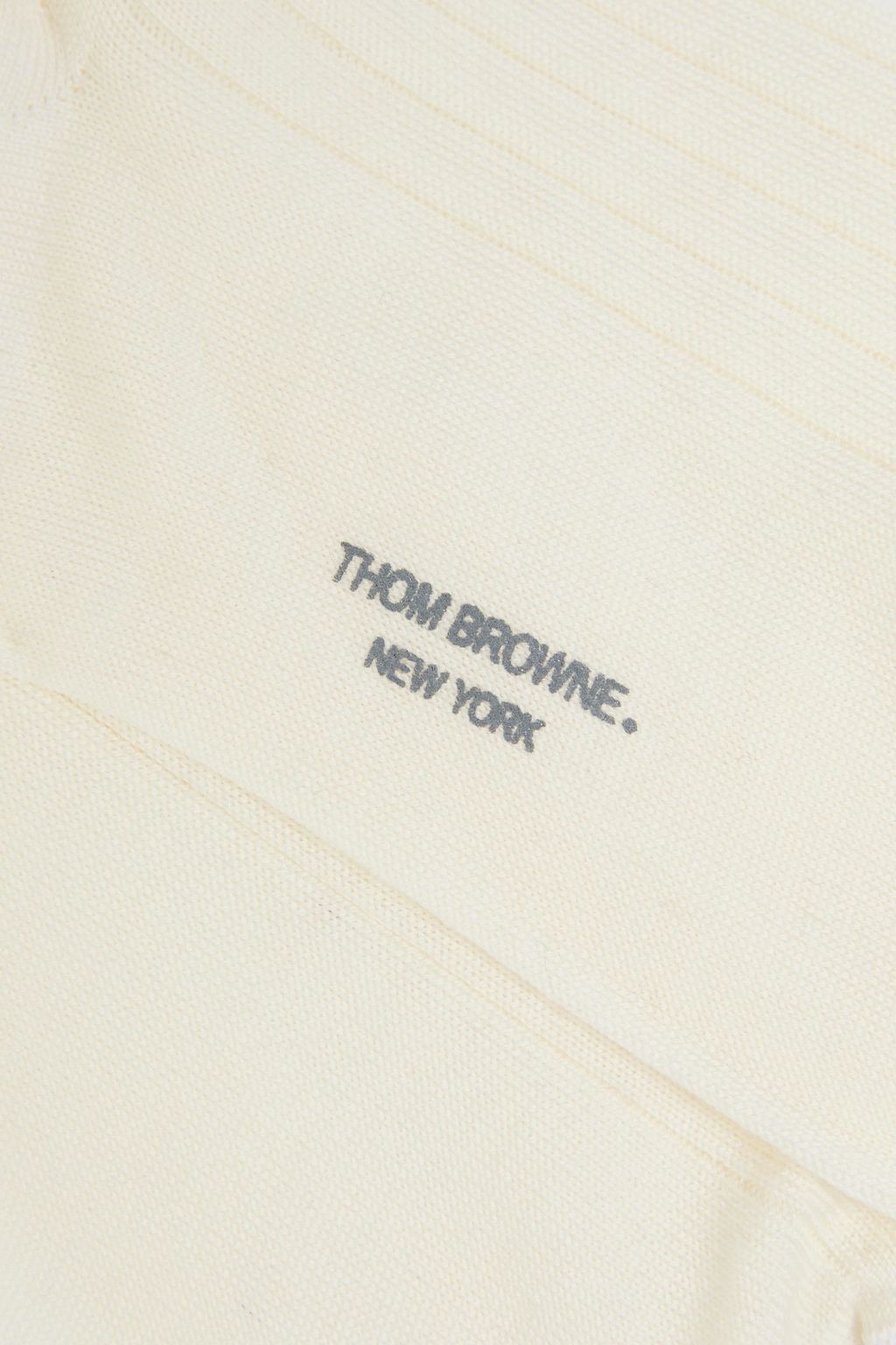 THOM BROWNE Ribbed merino wool socks