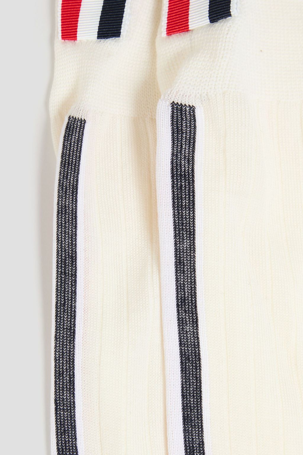 THOM BROWNE Ribbed merino wool socks