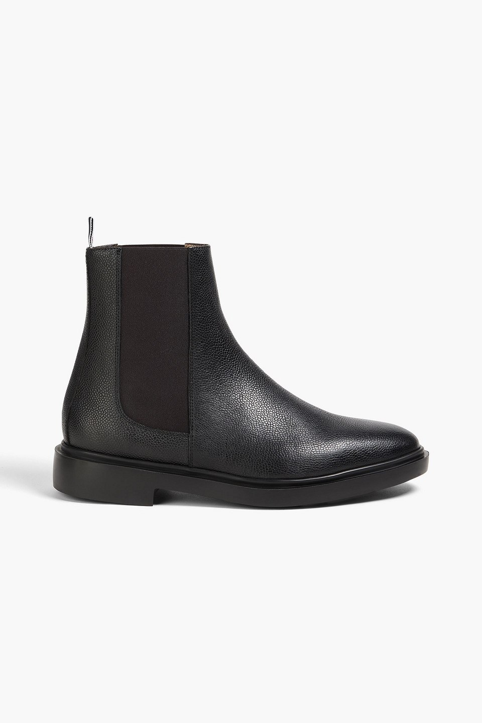 Thom Browne Pebbled-leather Chelsea Boots In Black