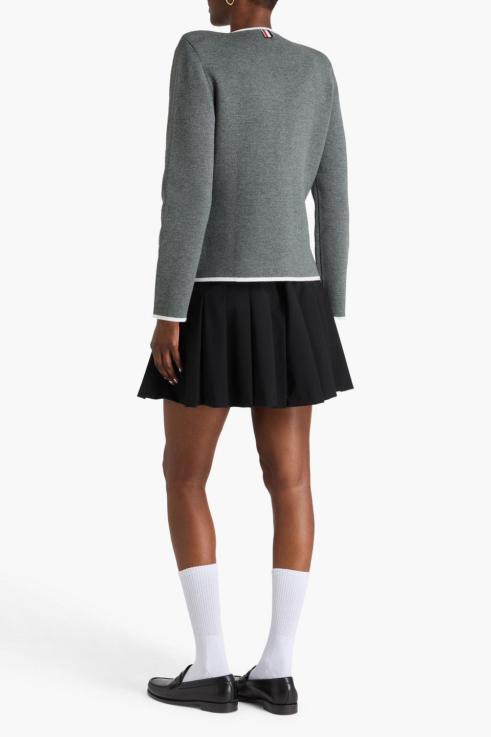 Thom Browne Wool-blend Blazer In Gray