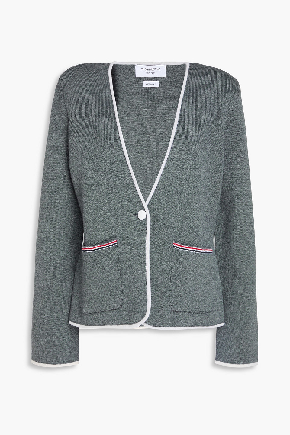 Thom Browne Wool-blend Blazer In Gray
