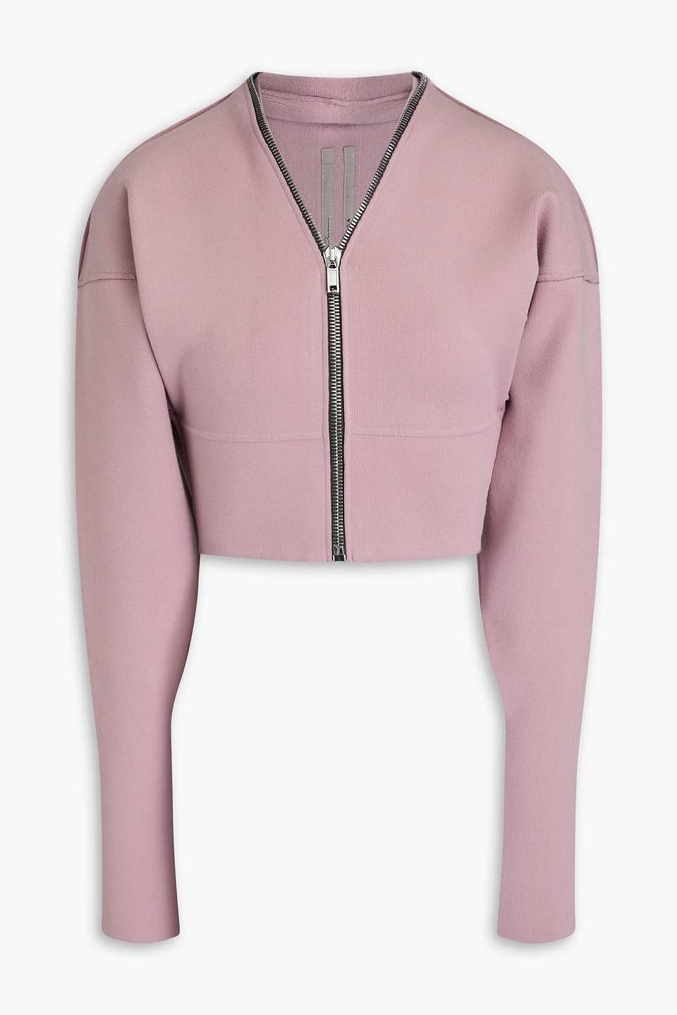 Rick Owens Batwing Klaus Cropped Strickcardigan In Altrosa