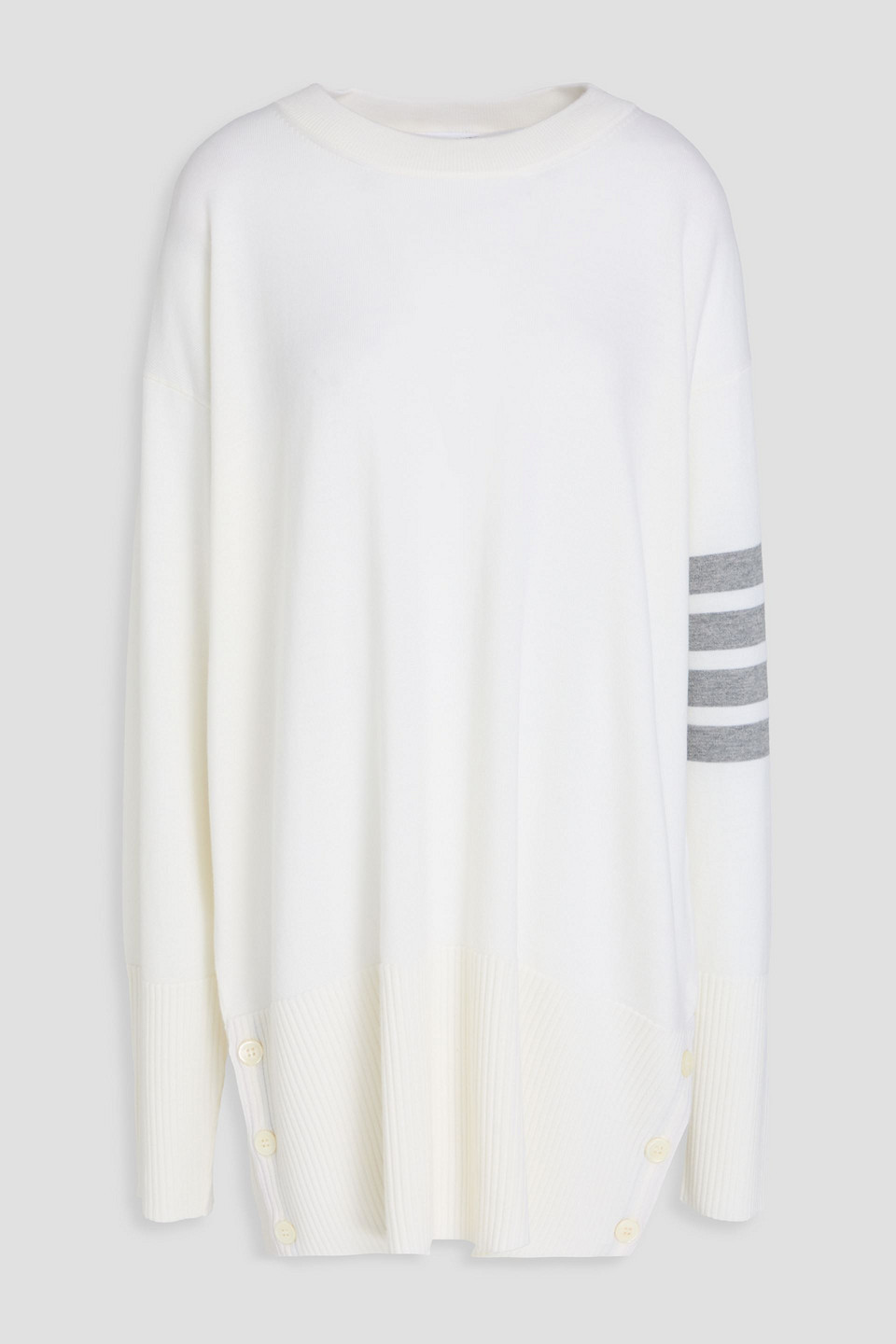 Thom Browne - Striped wool sweater - White - IT 46