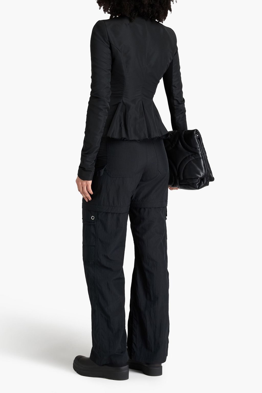 RICK OWENS Hollywood Jacke aus Taft mit Schößchen