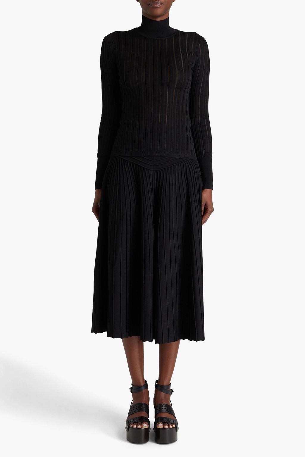 ALAÏA Ribbed-knit turtleneck sweater