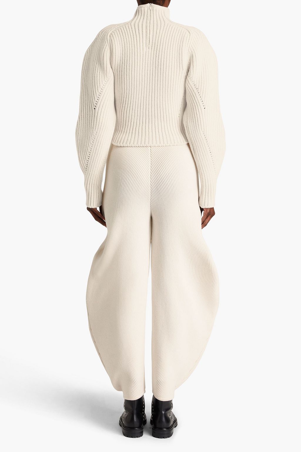 ALAÏA Ribbed wool-blend turtleneck sweater