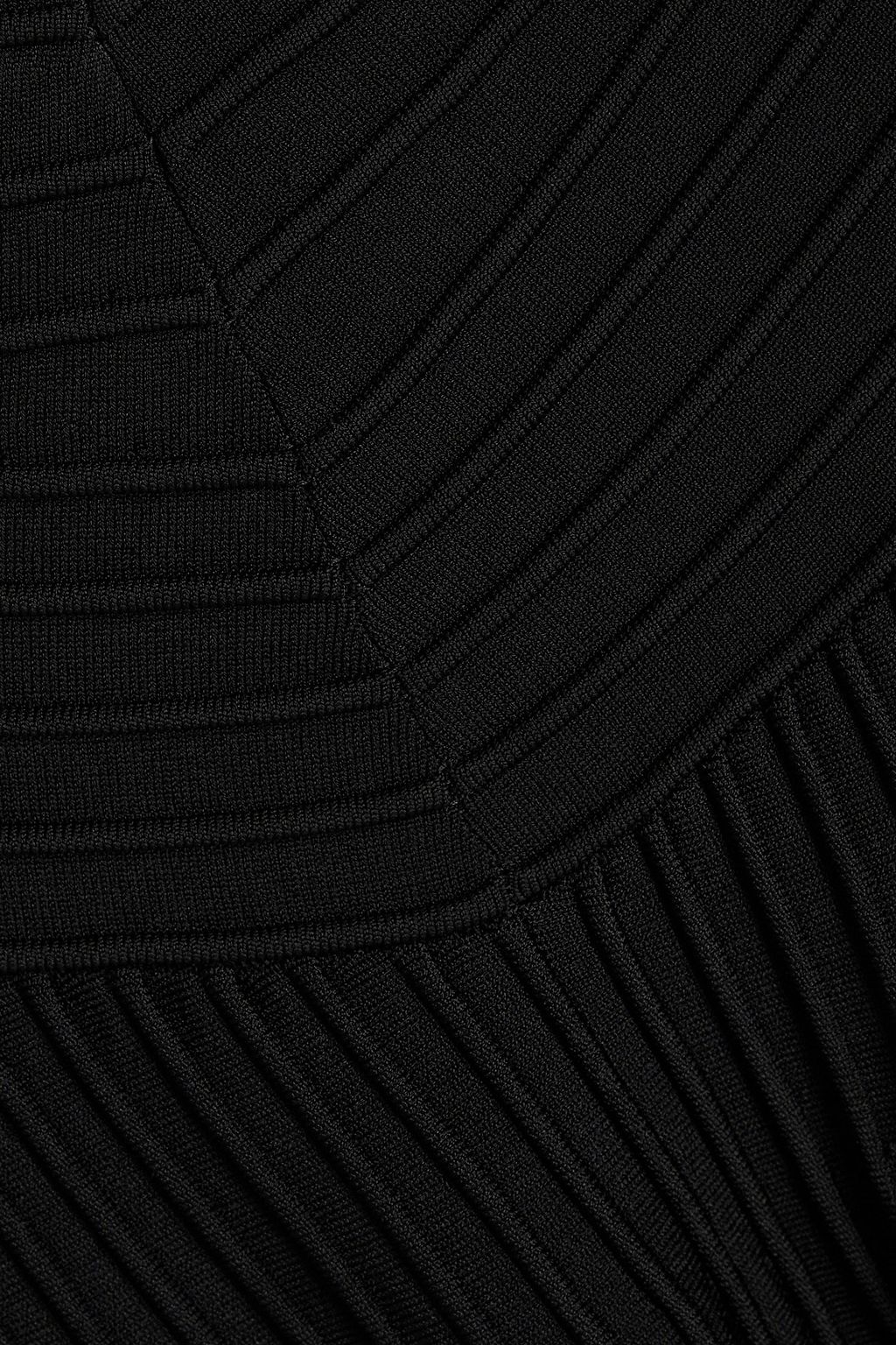 ALAÏA 리브 니트 미디 스커트