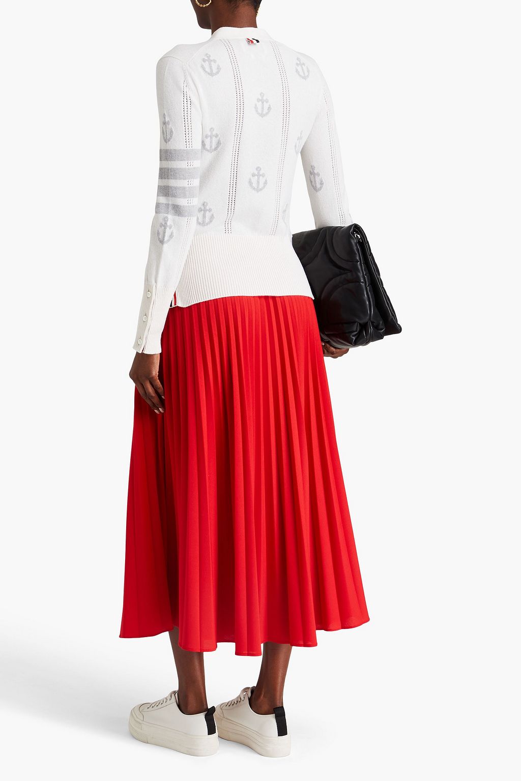 THOM BROWNE كارديغان من الكشمير محبوك بحبكة إنتارسيا
