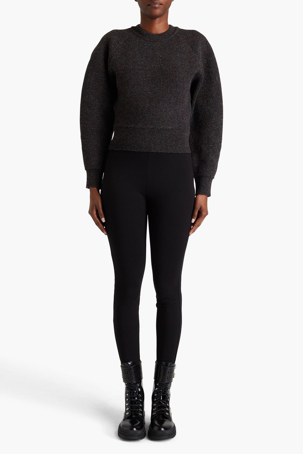 ALAÏA Donegal Pullover aus Bouclé-Strick aus einer Wollmischung