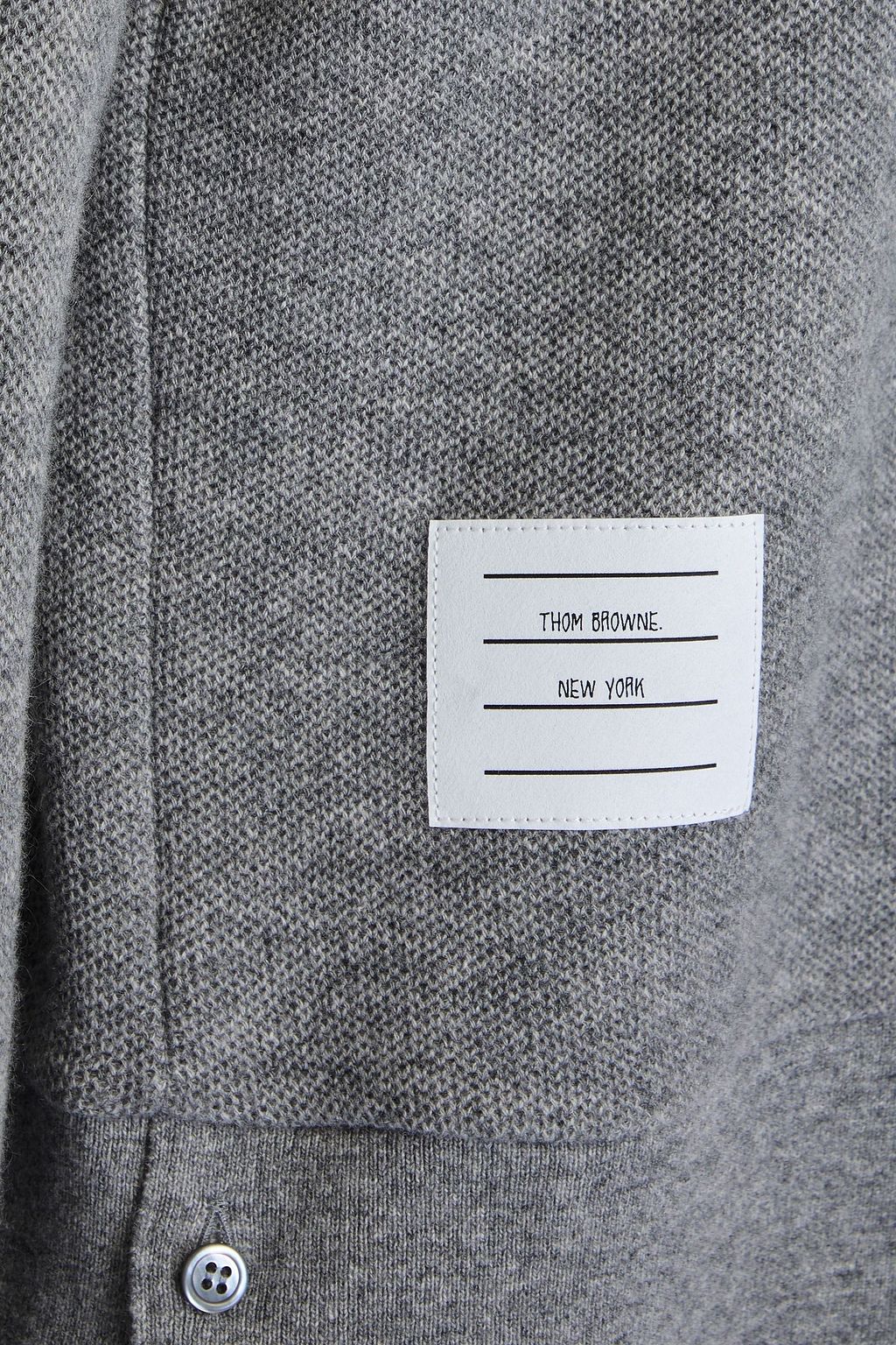 THOM BROWNE Cashmere-piqué polo sweater