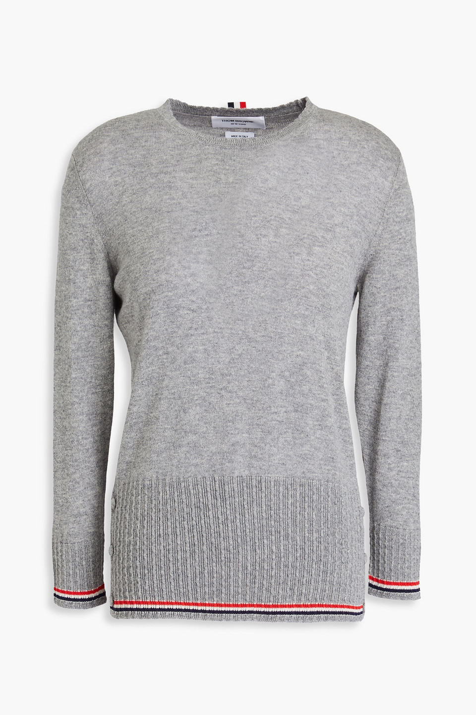 Thom Browne - Striped cashmere sweater - Gray - IT 40