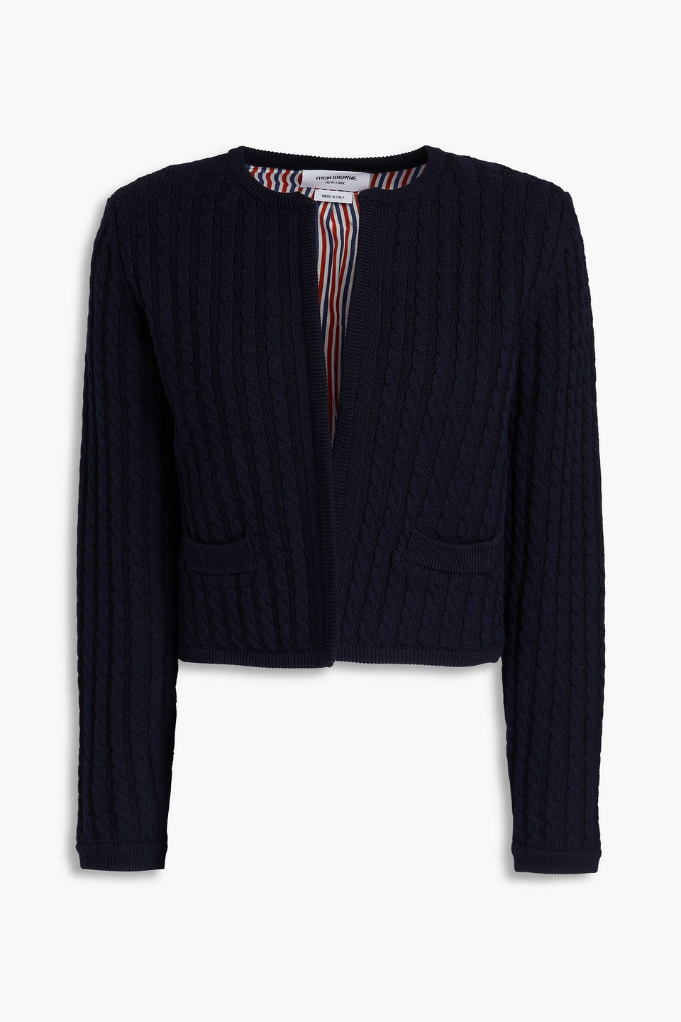 Thom Browne Chunky-knit Wool Cardigan In Navy