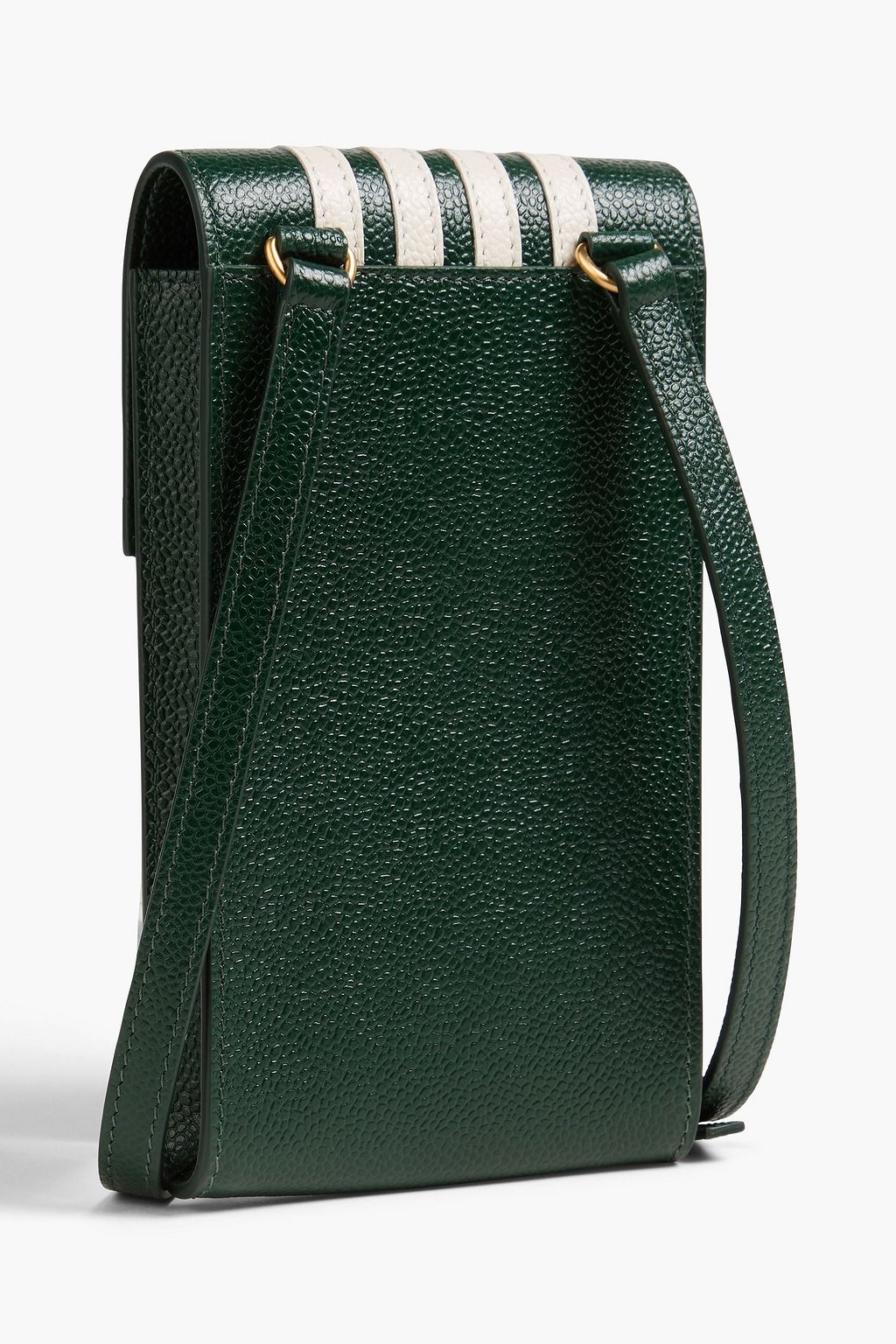 THOM BROWNE Pebbled-leather phone pouch