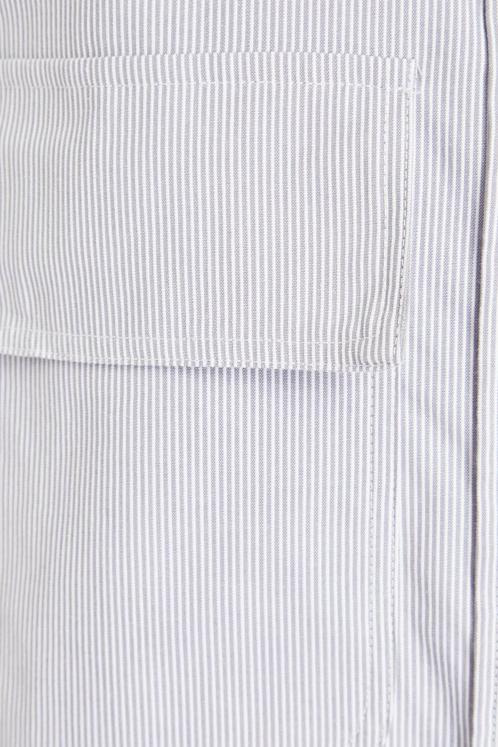 THOM BROWNE Striped cotton Oxford mini shirt dress