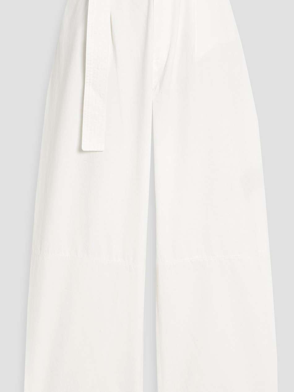 radia belted cotton-twill tapered pants