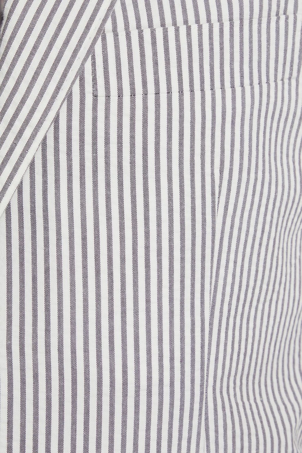 THOM BROWNE بليزر من نسيج سيرساكر القطني المخطط