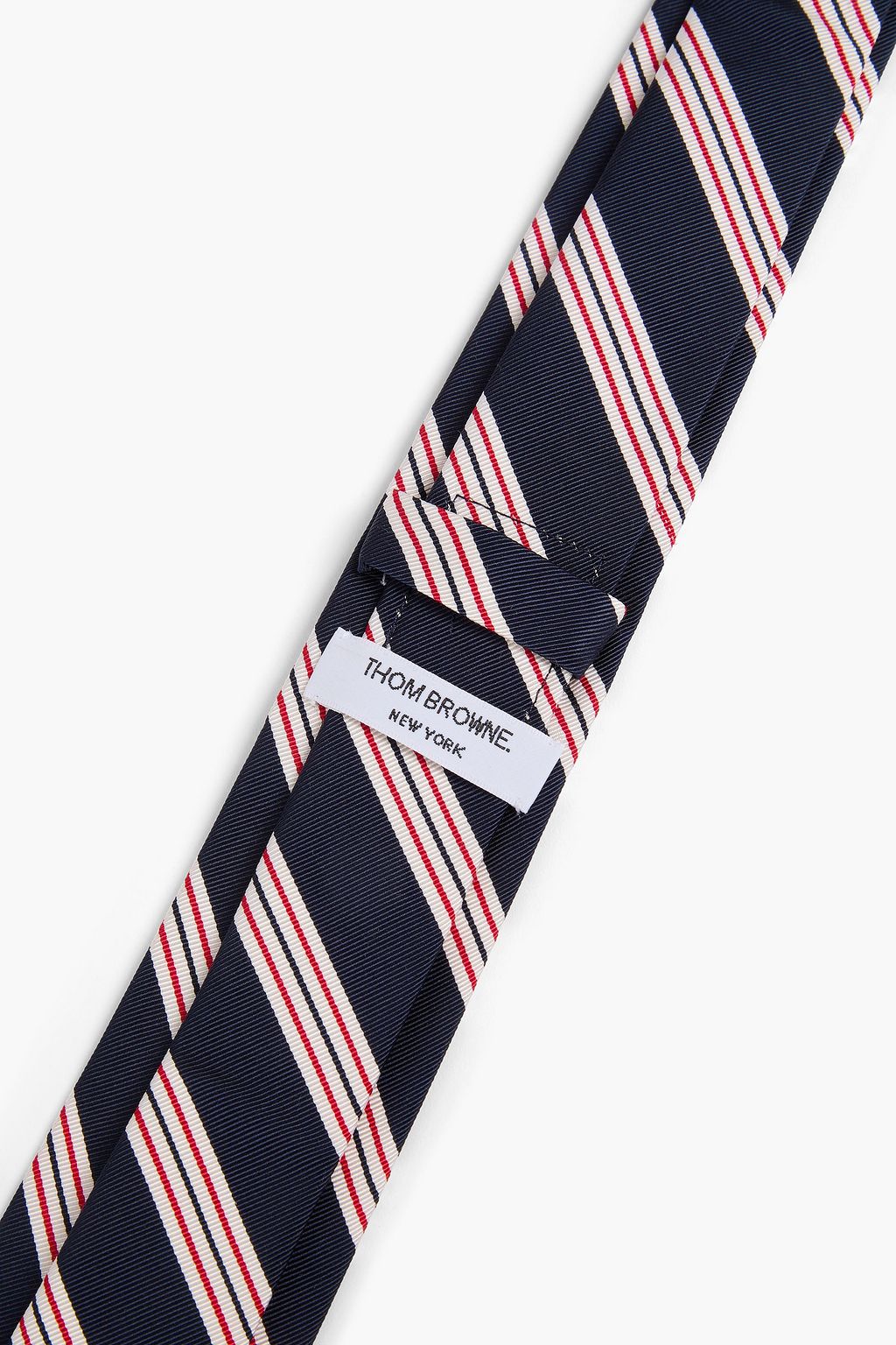 THOM BROWNE Striped silk and cotton-blend jacquard tie