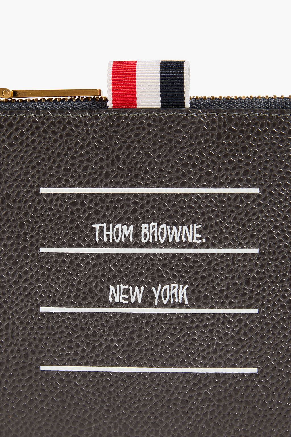 THOM BROWNE Pebbled-leather coin purse