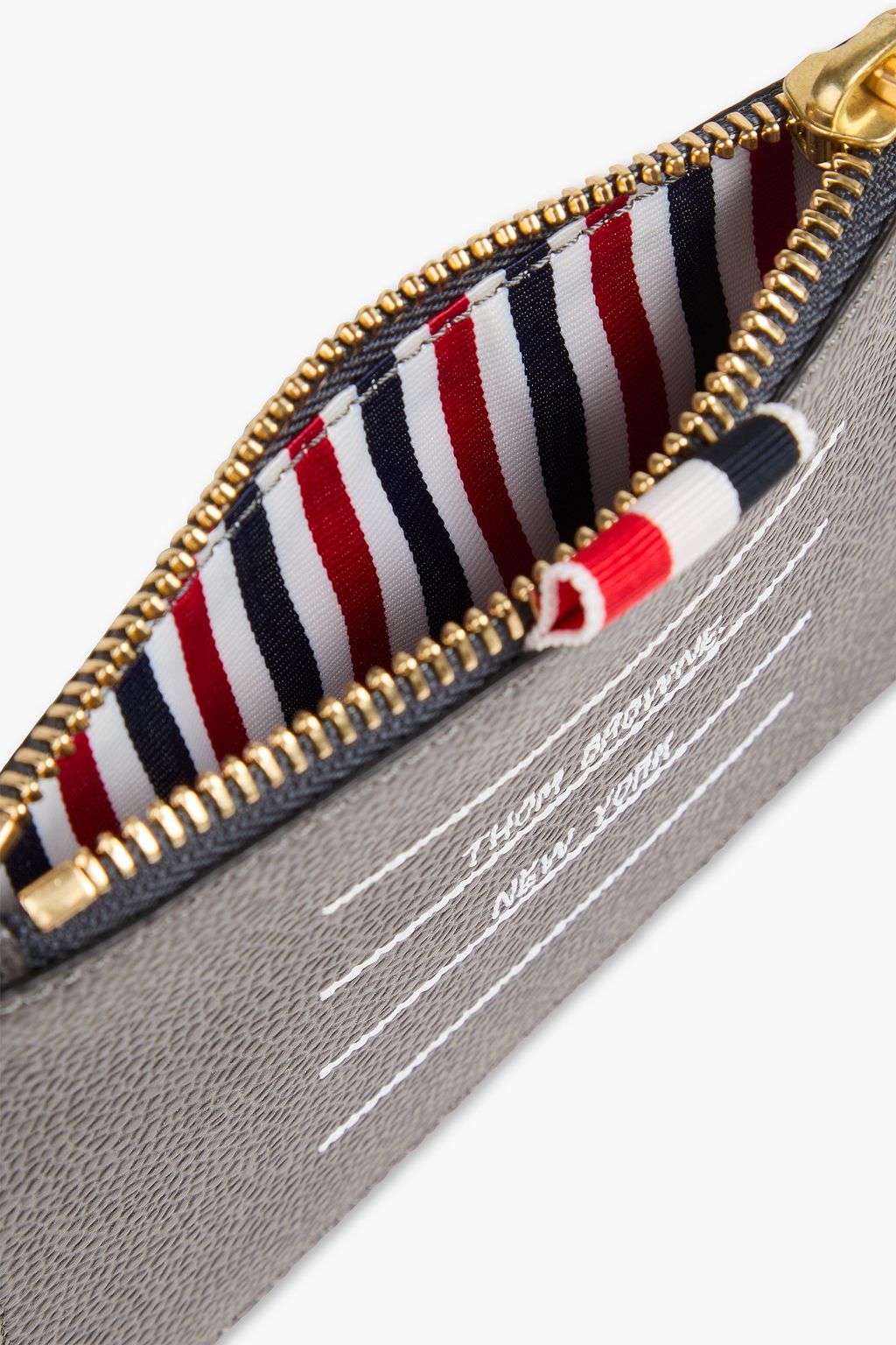 THOM BROWNE Pebbled-leather coin purse