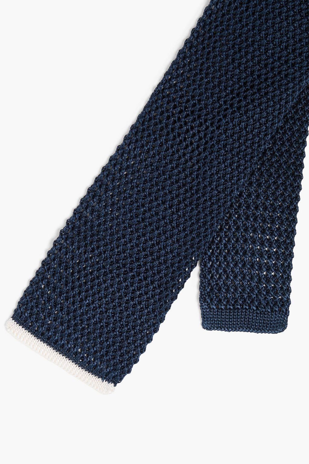 THOM BROWNE Pointelle-knit silk tie