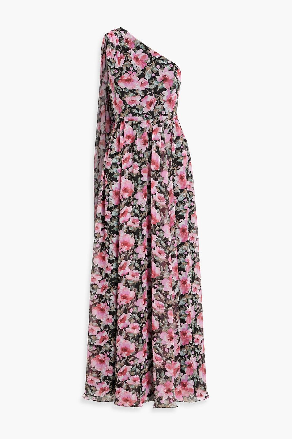 MIKAEL AGHAL One shoulder Floral print Chiffon Maxi Dress THE OUTNET mikael-aghal-one-shoulder-floral-print-chiffon-maxi-dress-the-outnet