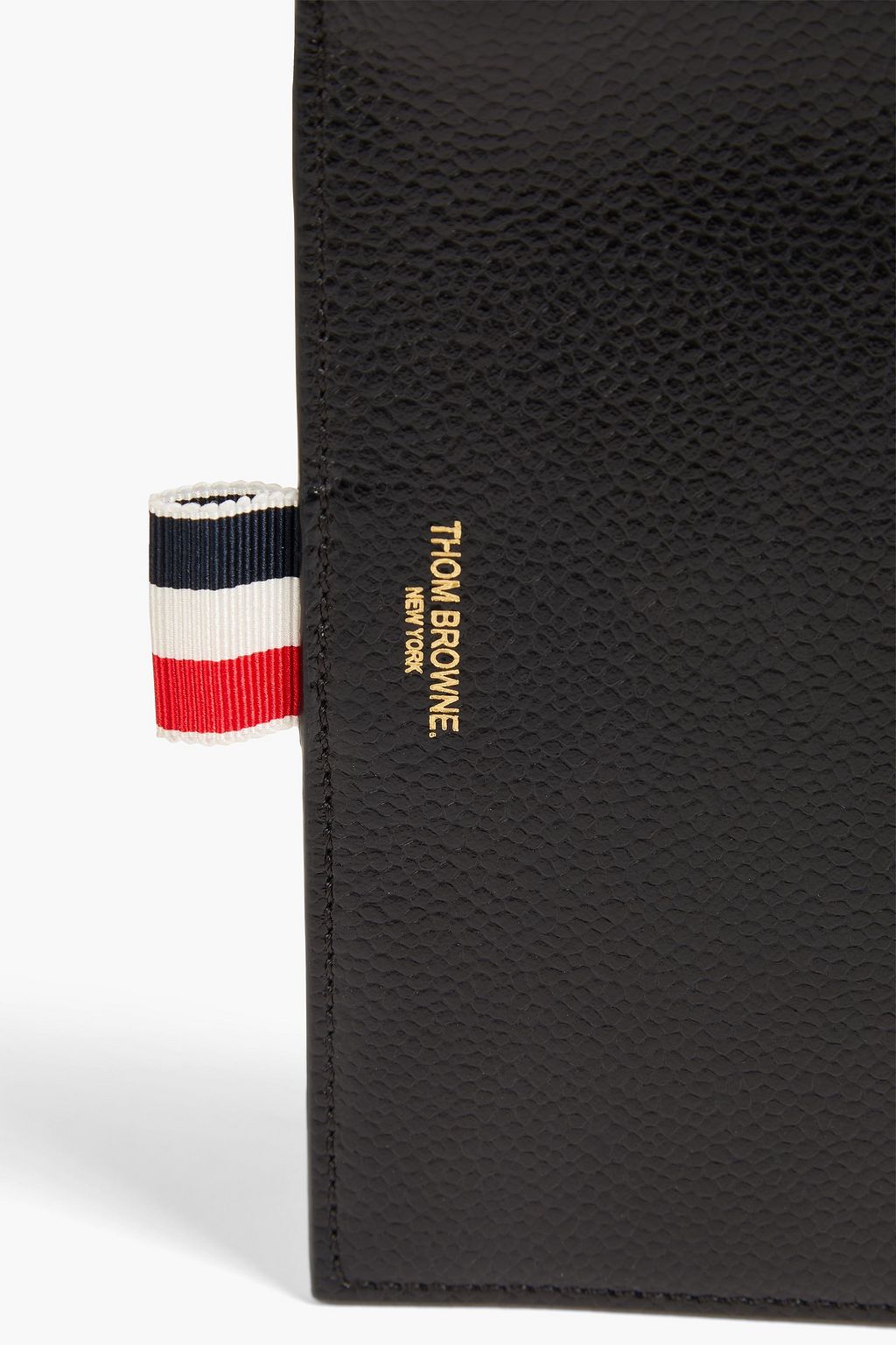 THOM BROWNE Pebbled-leather pouch
