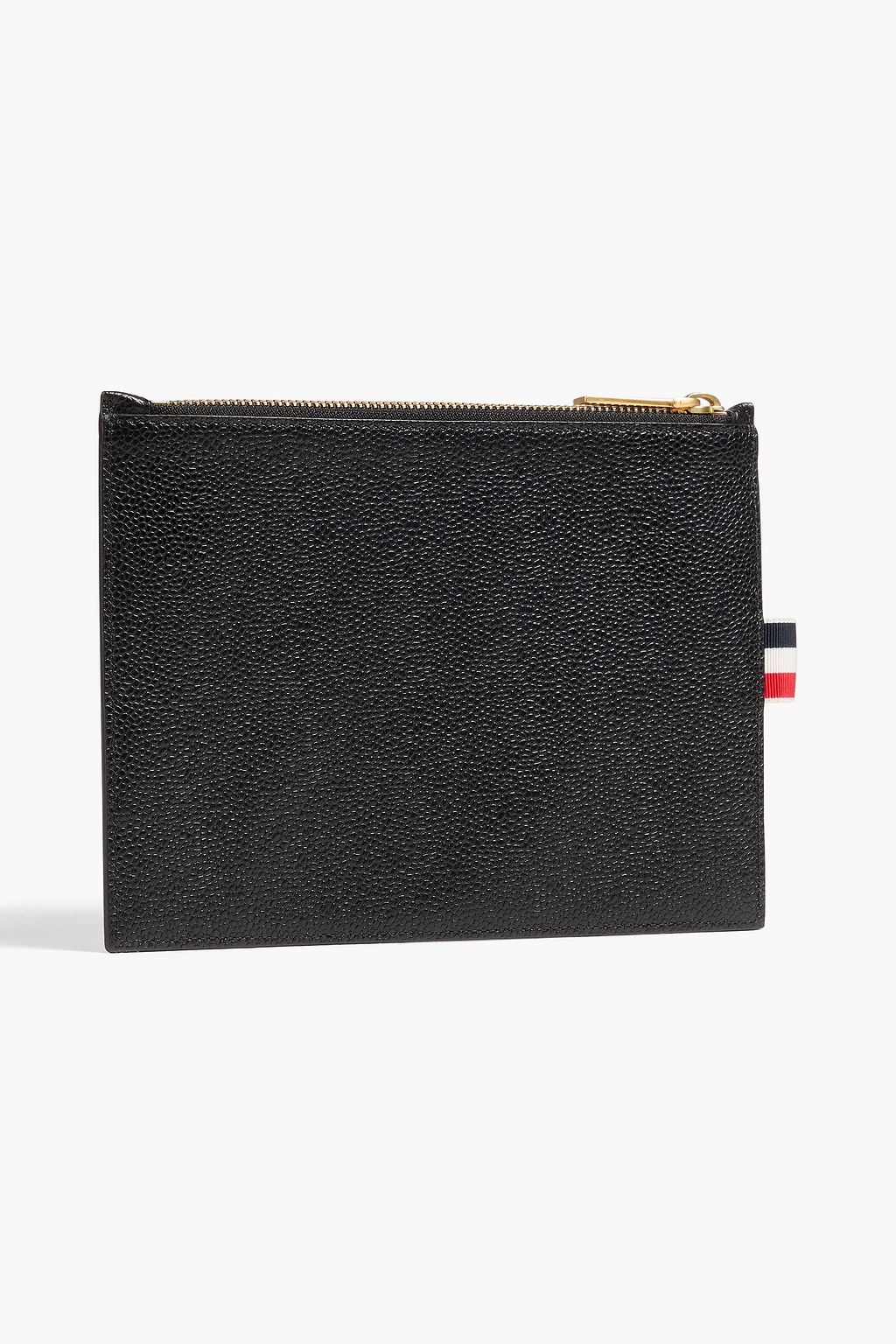 THOM BROWNE Pebbled-leather pouch