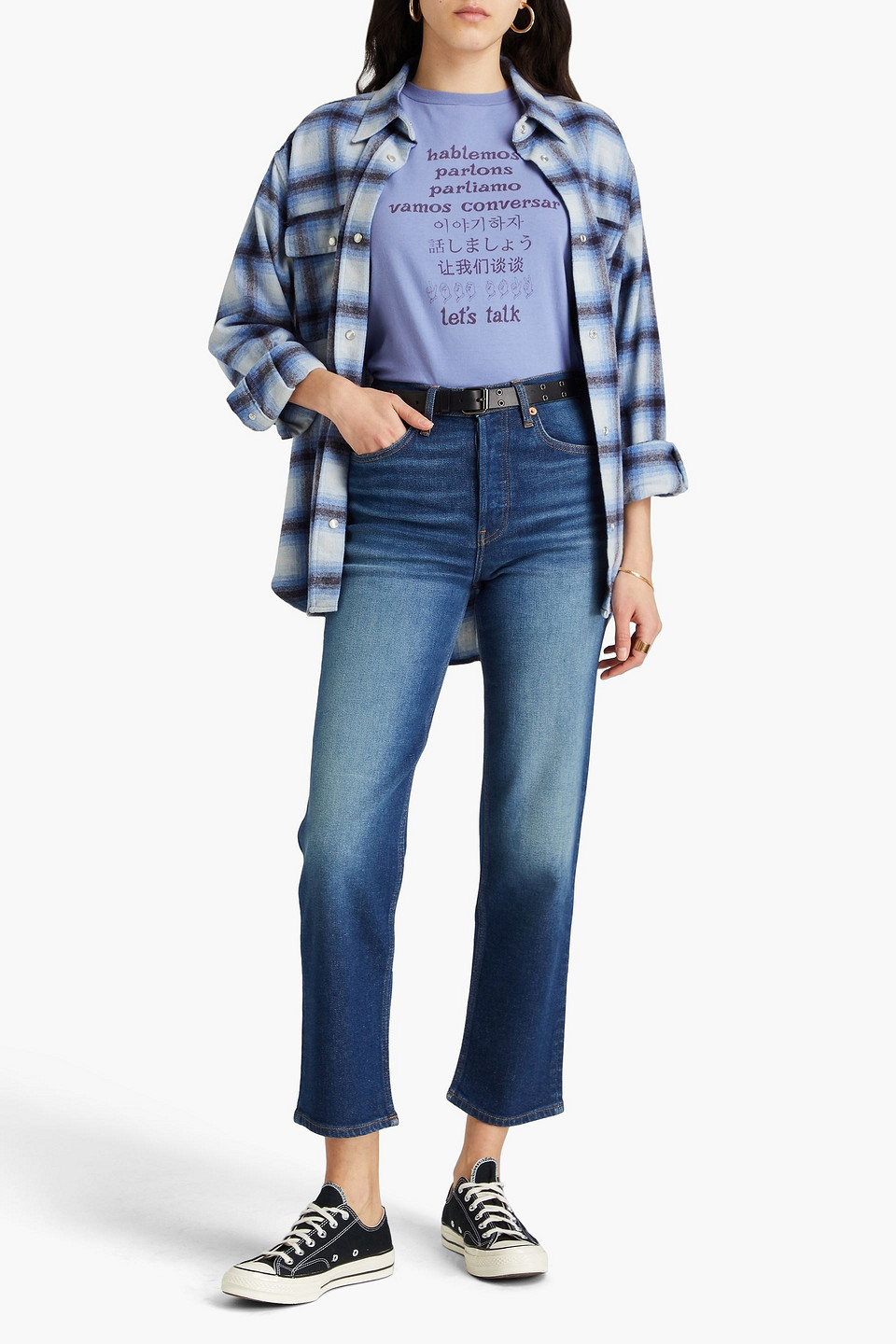 RE/DONE HIGH-RISE STRAIGHT-LEG JEANS