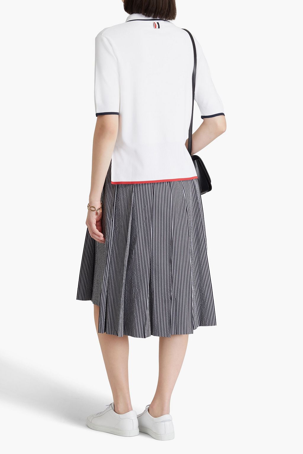 THOM BROWNE قميص بولو من نسيج محبوك