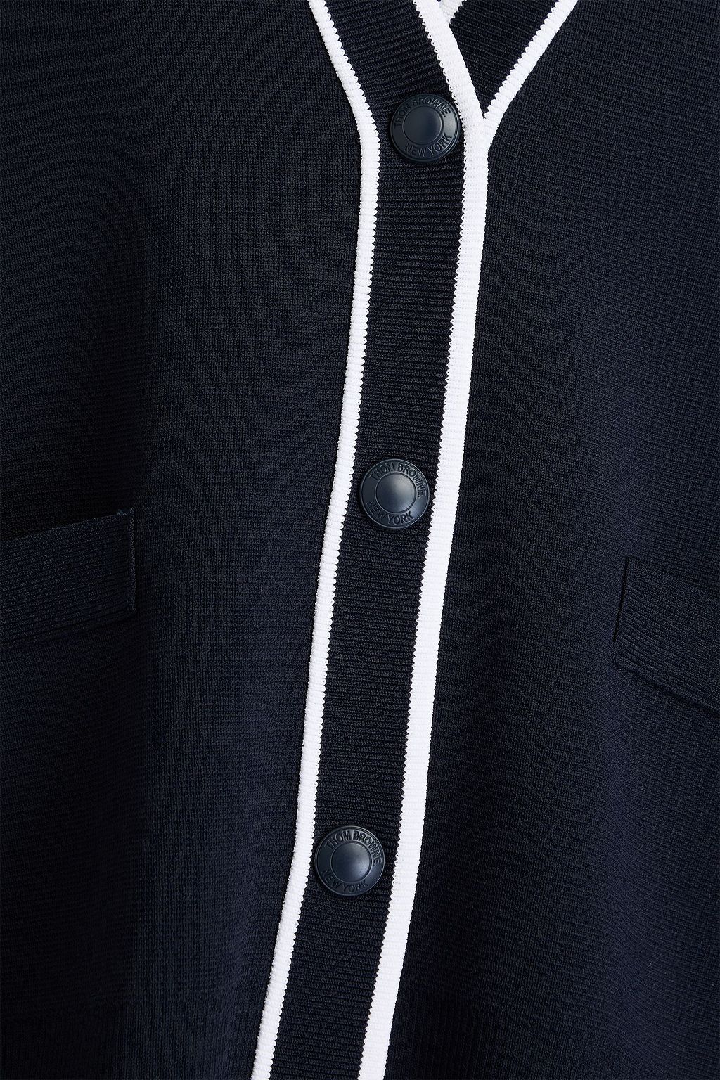 THOM BROWNE Striped knitted cardigan