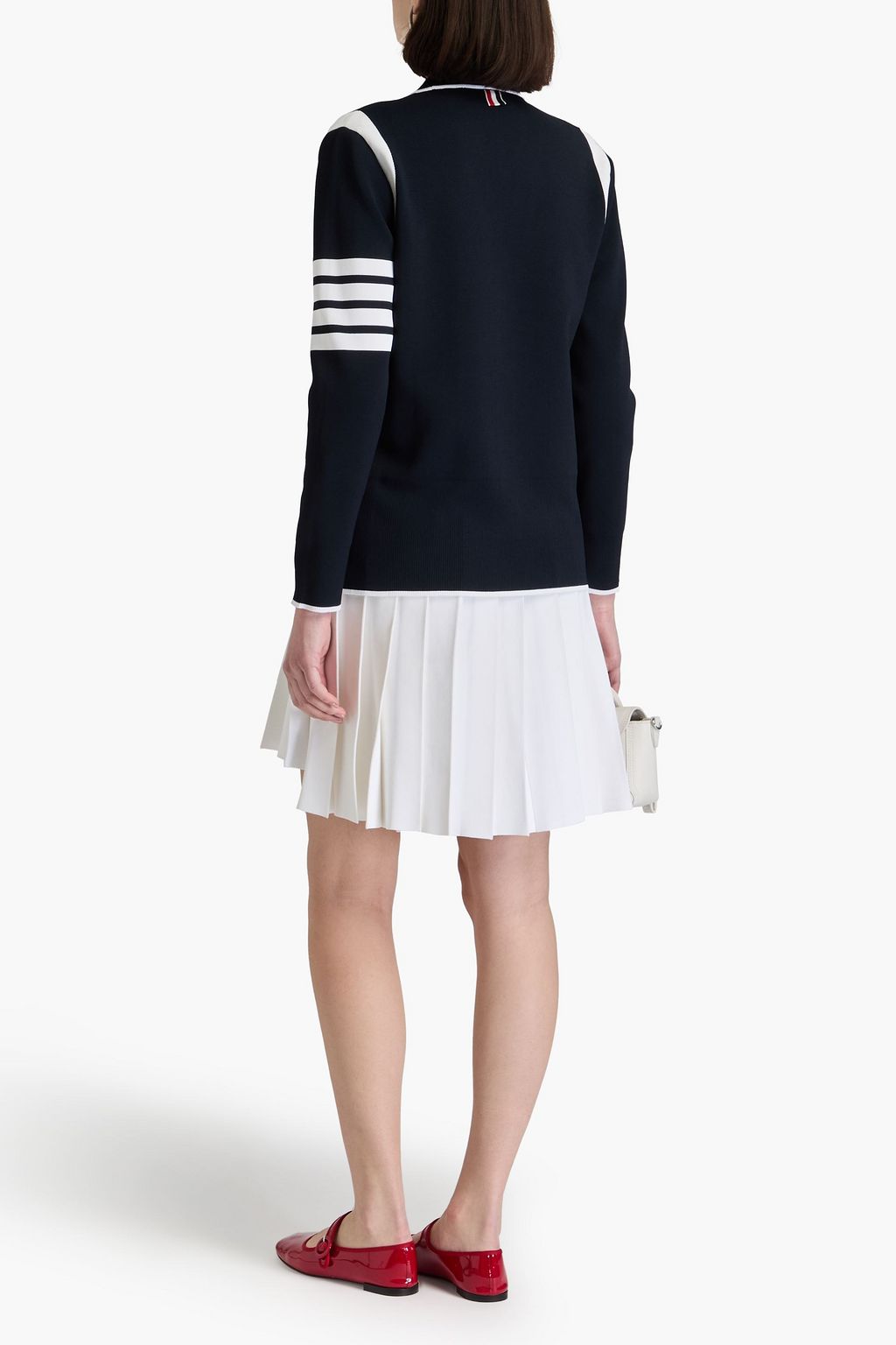 THOM BROWNE Striped knitted cardigan