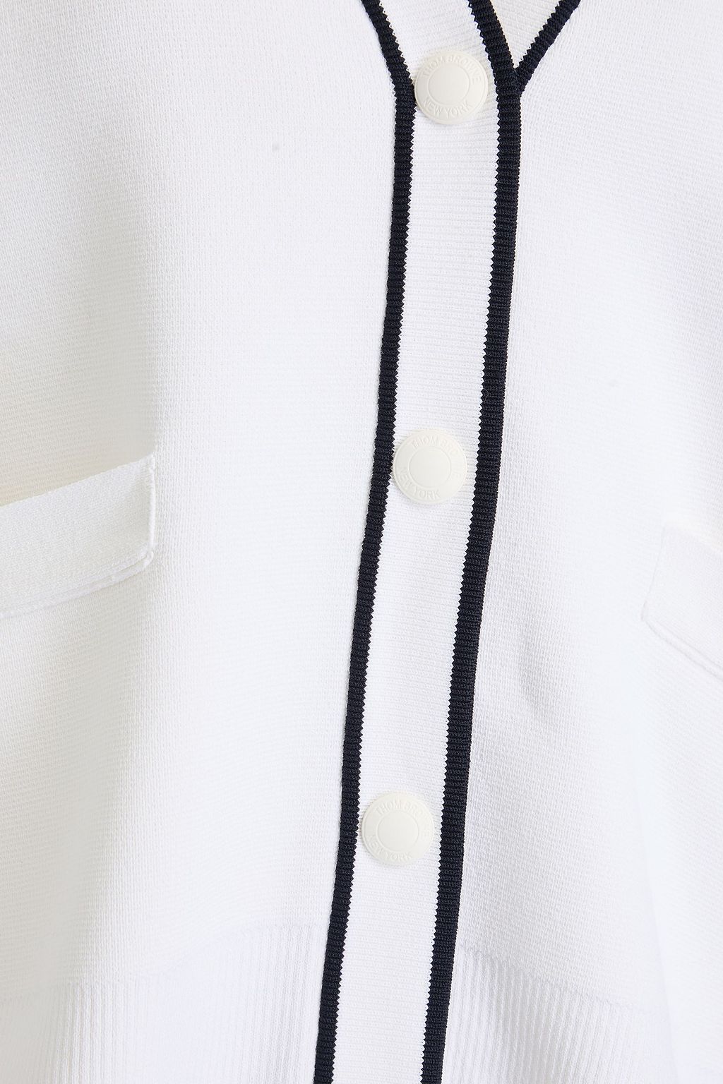 THOM BROWNE Striped knitted cardigan