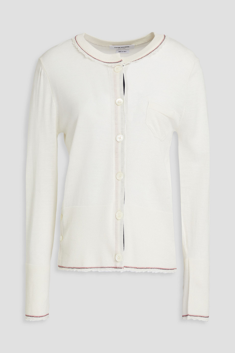Thom Browne Wool Cardigan In White