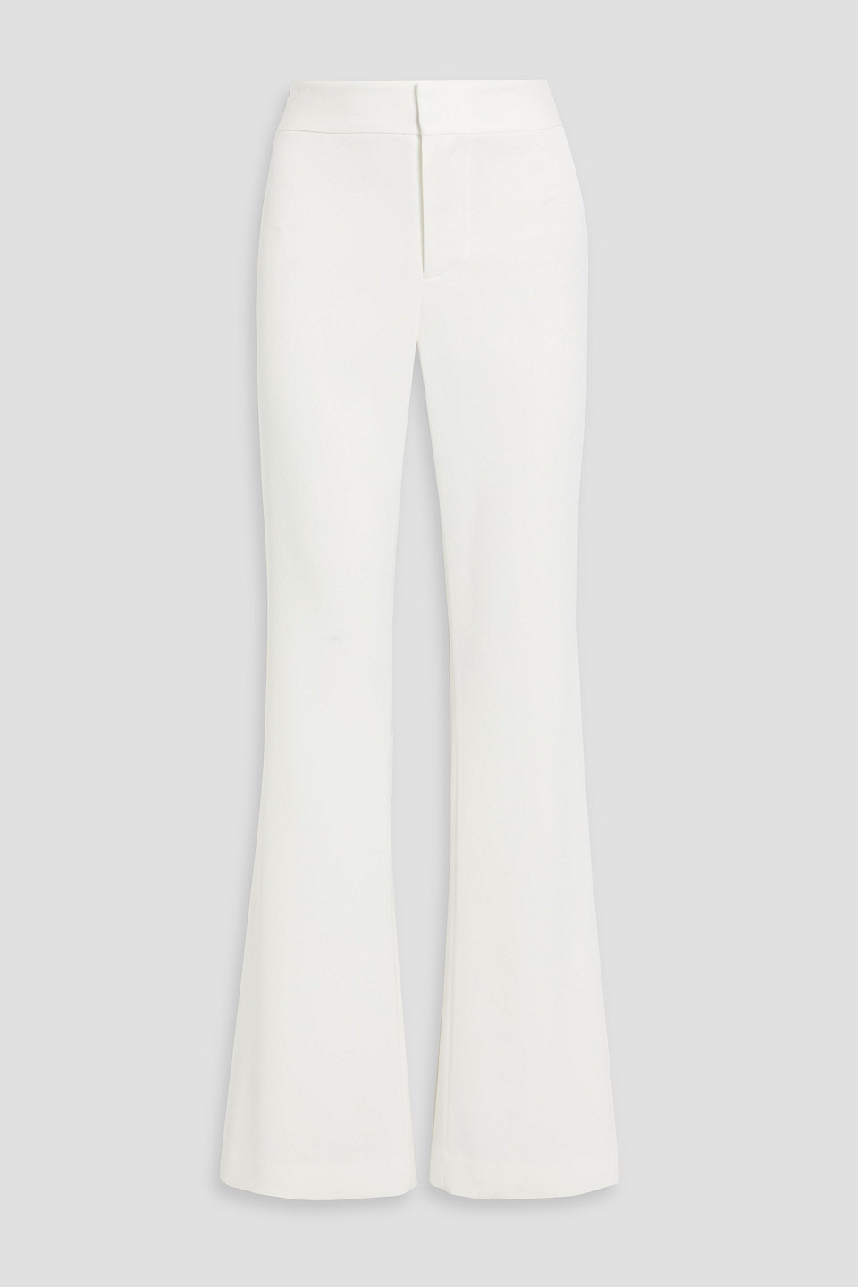 Alice And Olivia Andrew Satin-crepe Bootcut Pants In White
