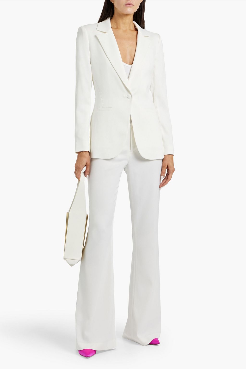 ALICE + OLIVIA Andrew satin-crepe bootcut pants