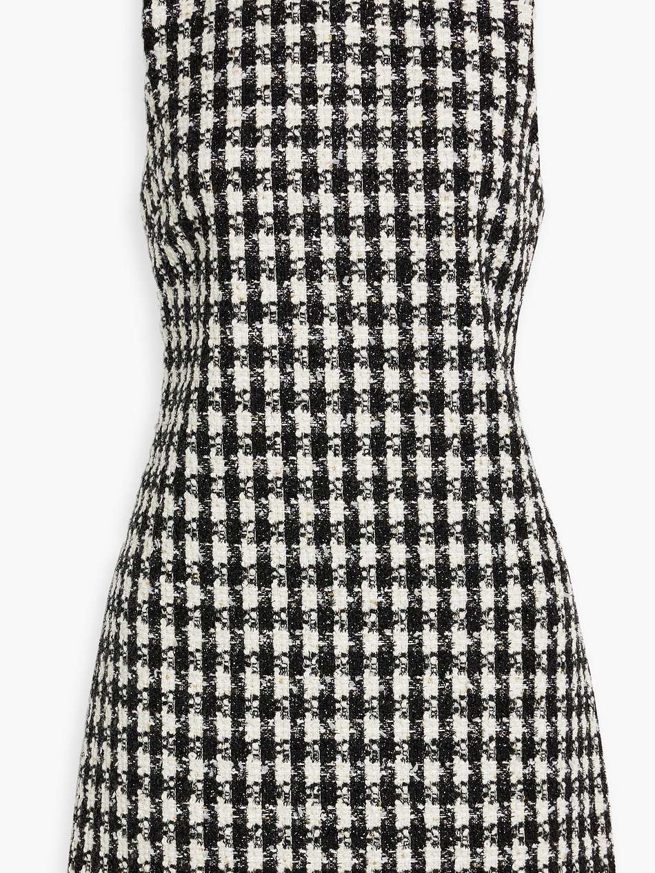 clyde metallic houndstooth tweed mini dress