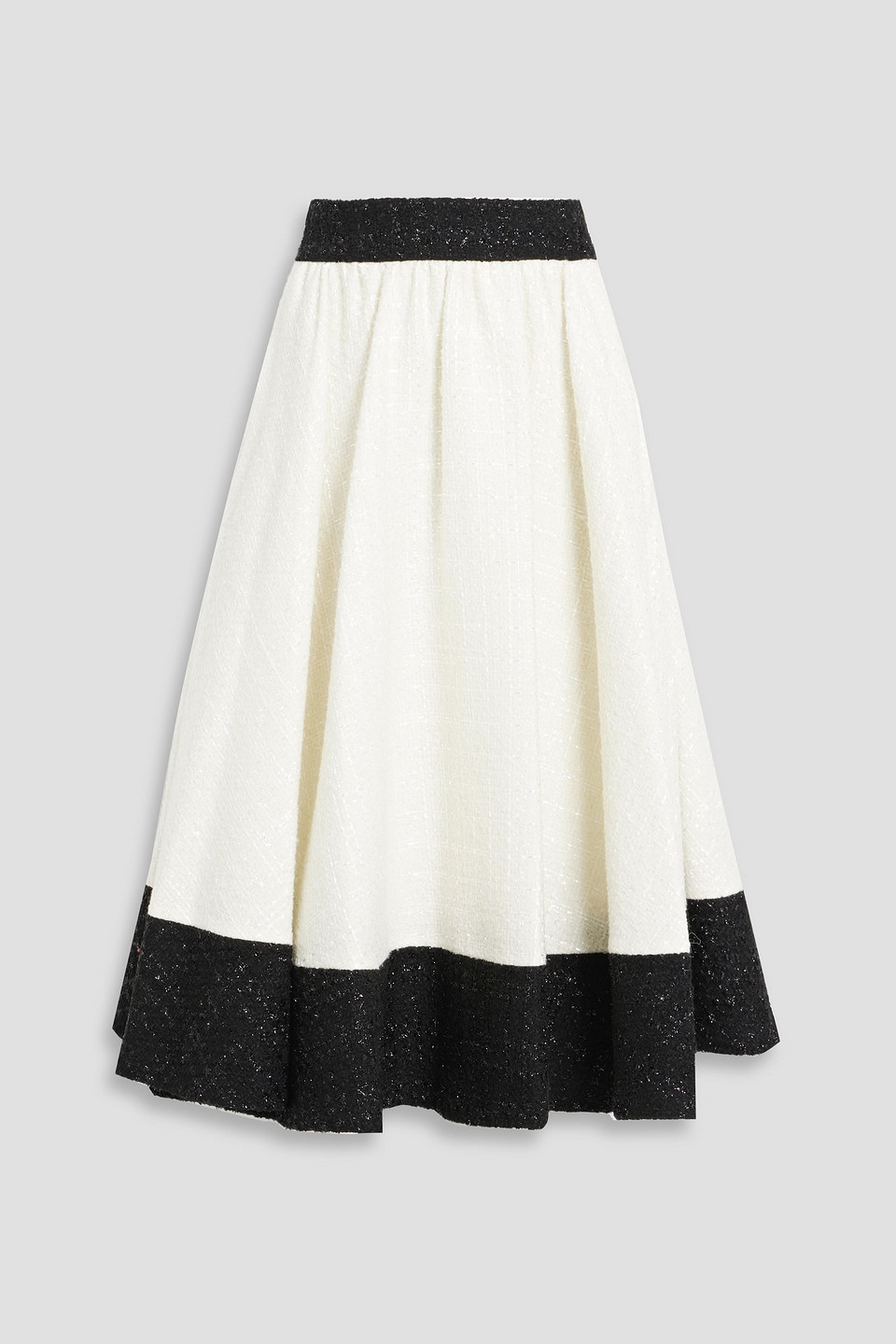 Nilda two-tone tweed midi skirt