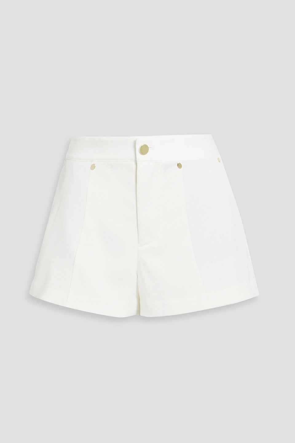Alice And Olivia Tommie Satin-crepe Shorts In White