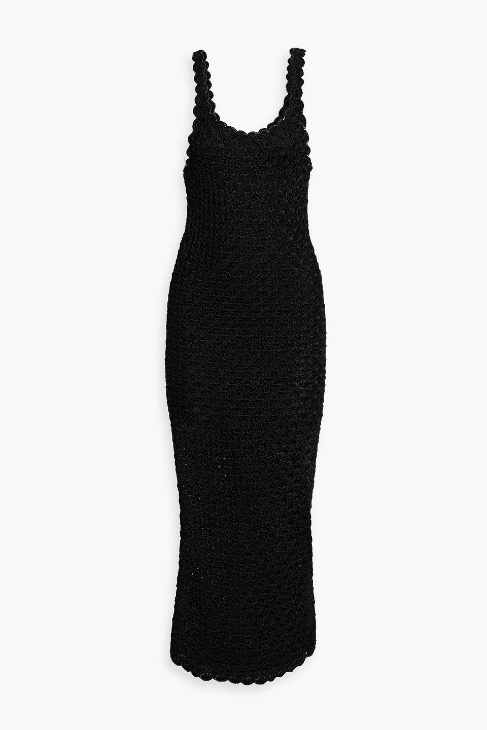 Alice And Olivia Bray Luster Crochet Dress In Black